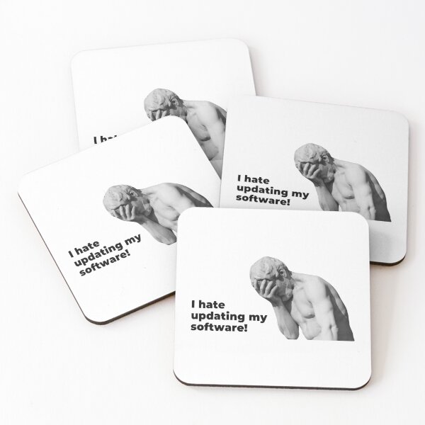 Item preview, I Hate Updating My Software (Funny Quote about Computers - Viral Facepalm Meme - Cool Hilarious Sayings) designed and sold by SassyClassyMe.