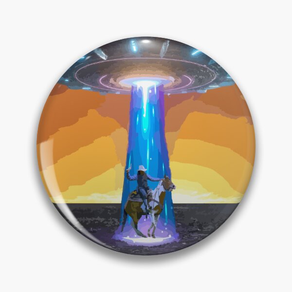 Item preview, Cowboy VS Alien- This Ain't My First Rodeo designed and sold by Nutmeg-Emporium.