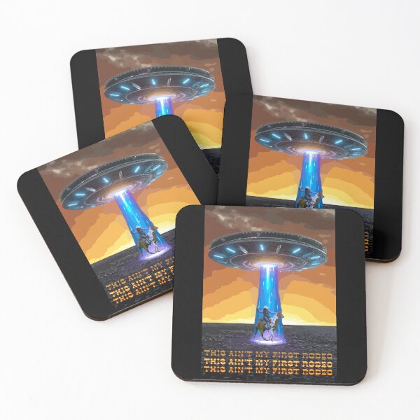 Item preview, Cowboy VS Alien- This Ain't My First Rodeo designed and sold by Nutmeg-Emporium.