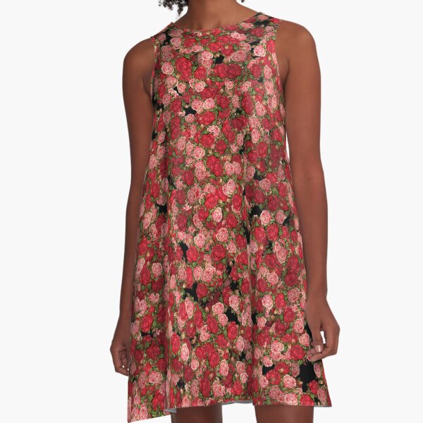 All Roses A-Line Dress