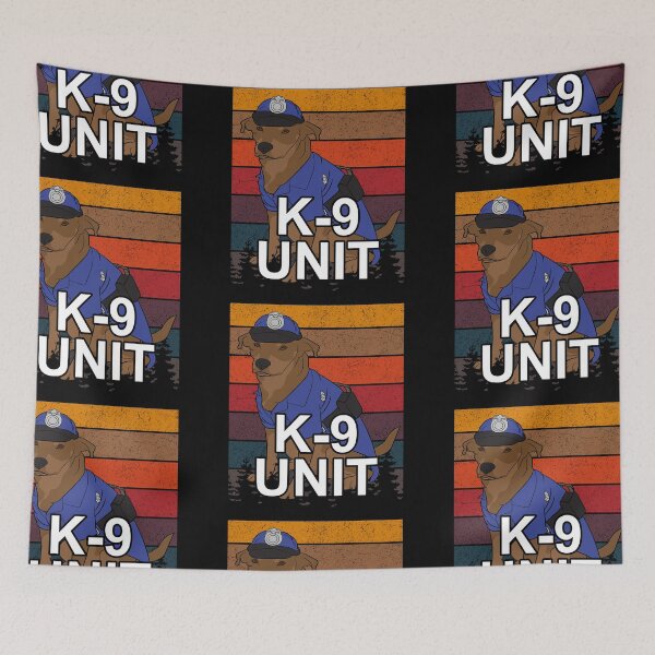 Item preview, K9 unit pug/ dog artistic retro sunset/distressed design designed and sold by SamRVstore.
