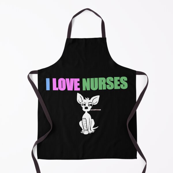 Item preview, I LOVE NURSES Grumpy Sick Dog in Cast designed and sold by ThePaintingRat.