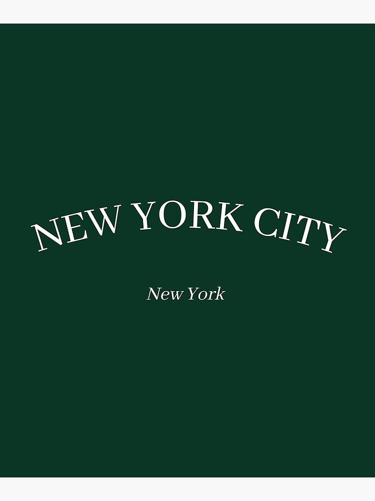 Manhattan New York City, New York, Minimalist Dark Green Design  Cap for  Sale by BellaHope1