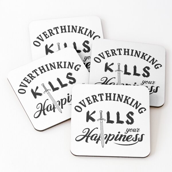 Item preview, Overthinking Kills Your Happiness - Quotes about life motivational designed and sold by Alice-Elgawi.
