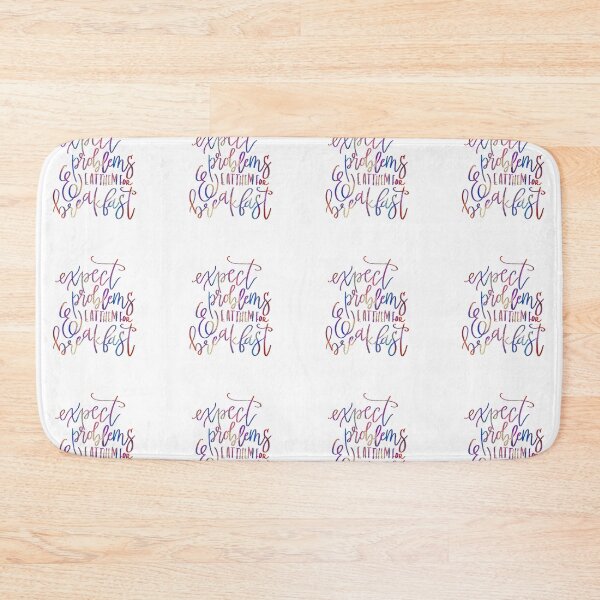 Item preview, Expect problems, eat them for breakfast motivational Quote designed and sold by ManifestoDesign.