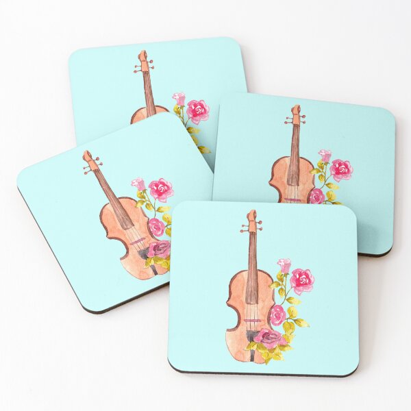 Item preview, Folral Watercolor Violin For Music Lovers And Violin Players As Violist - Watercolor Violin designed and sold by Funwithmusic.
