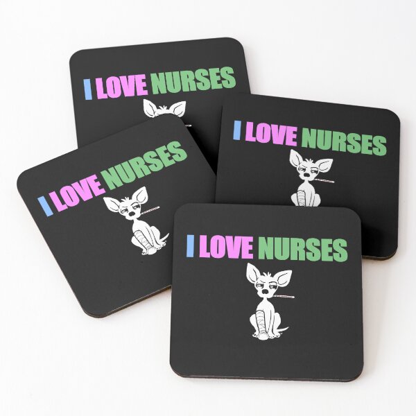 Item preview, I LOVE NURSES Grumpy Sick Dog in Cast designed and sold by ThePaintingRat.