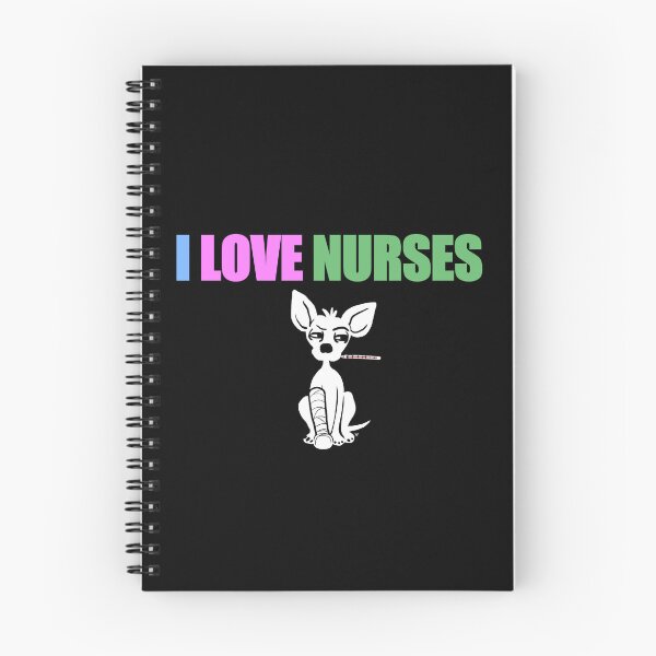 Item preview, I LOVE NURSES Grumpy Sick Dog in Cast designed and sold by ThePaintingRat.