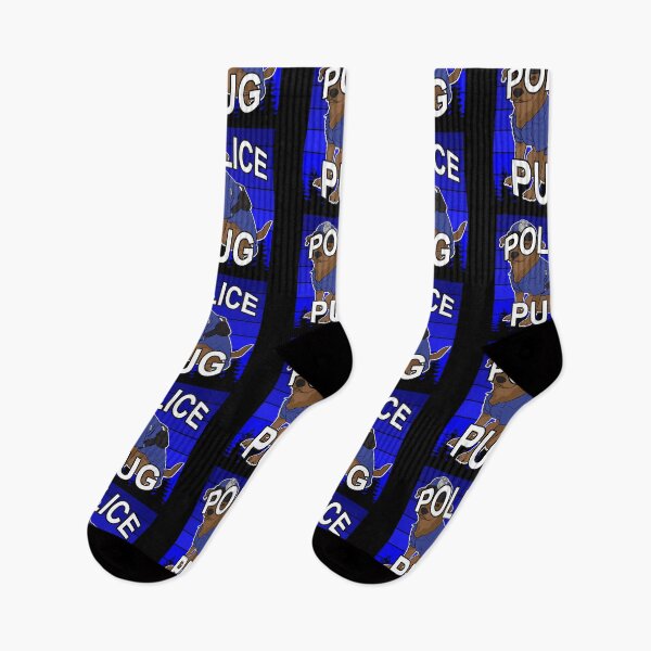 Item preview, Police pug/ dog artistic blue retro sunset/distressed design style 2 designed and sold by SamRVstore.