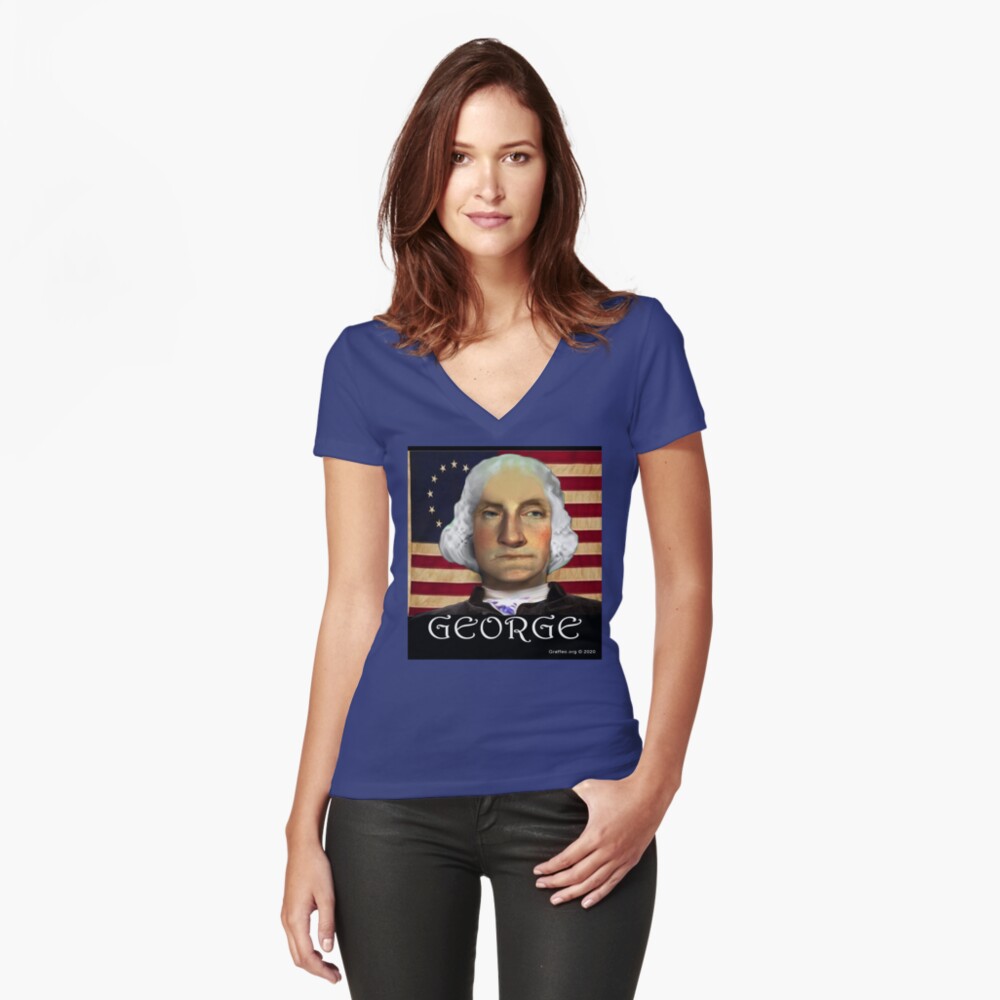 Item preview, Fitted V-Neck T-Shirt designed and sold by EyeMagined.