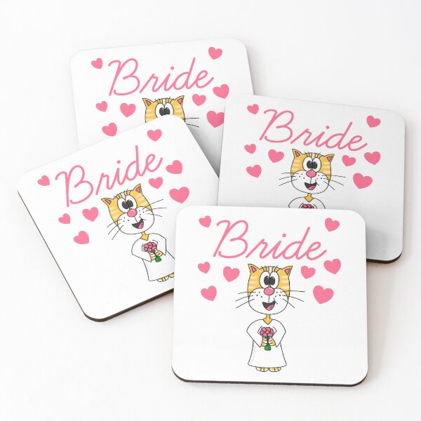 Item preview, Bride Cat Bachelorette Party Engagement Wedding designed and sold by doodlerob.