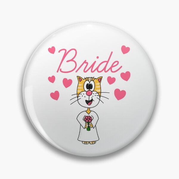 Item preview, Bride Cat Bachelorette Party Engagement Wedding designed and sold by doodlerob.