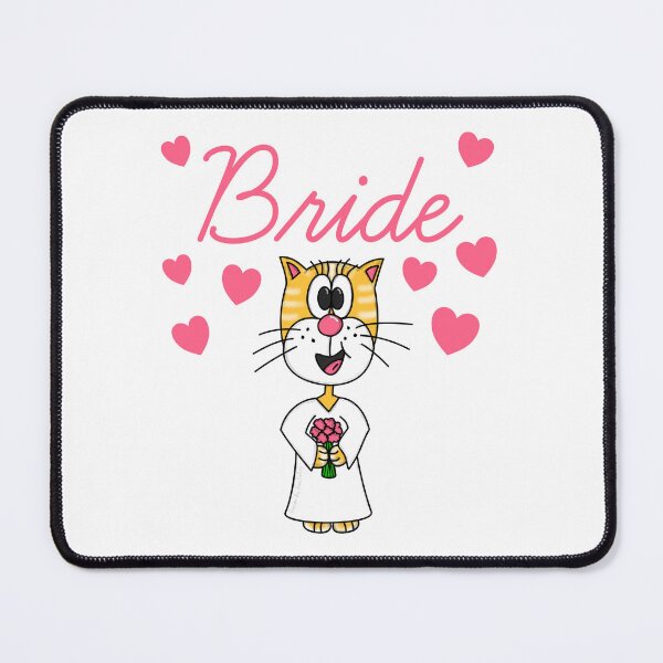 Item preview, Bride Cat Bachelorette Party Engagement Wedding designed and sold by doodlerob.