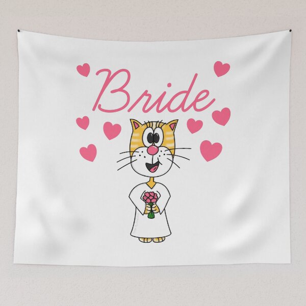 Item preview, Bride Cat Bachelorette Party Engagement Wedding designed and sold by doodlerob.