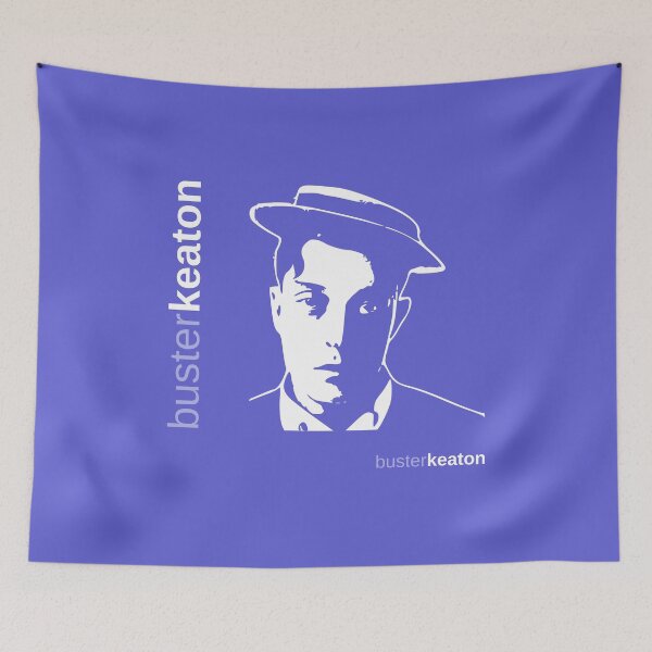 Item preview, Classic Buster Keaton poster (indigo) designed and sold by CMYKStudio.