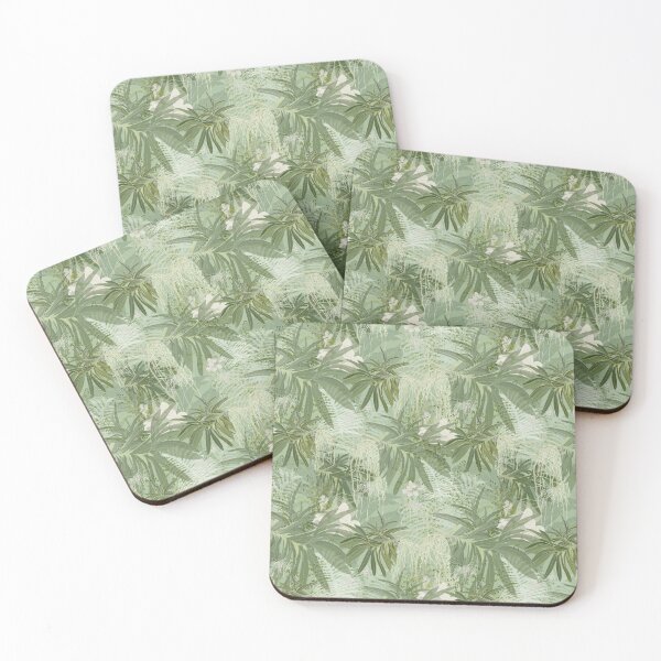 Item preview, Orchid jungle in soft minty greens designed and sold by Wildwagner.