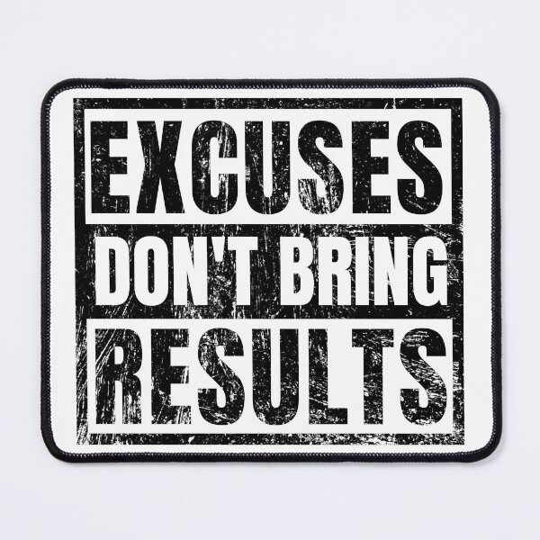 Item preview, Excuses Don't Bring Results distressed designed and sold by KingsManKind.