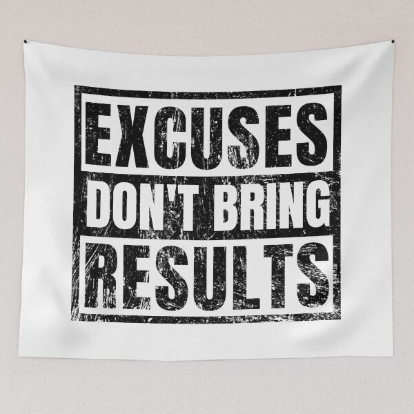 Item preview, Excuses Don't Bring Results distressed designed and sold by KingsManKind.