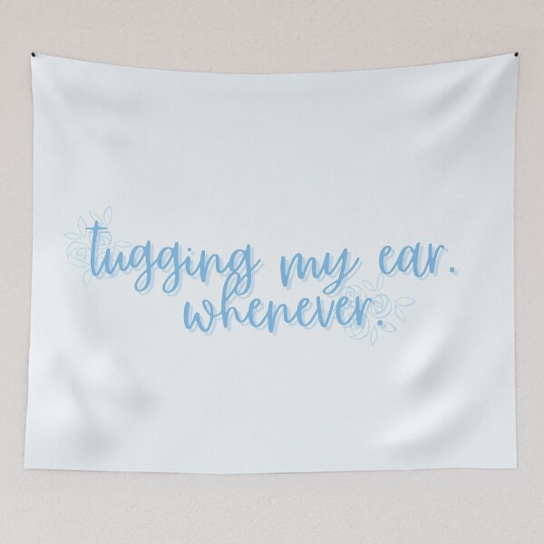 Item preview, Tugging My Ear The Selection Blue Flower Quote designed and sold by Simply Magic Supply.