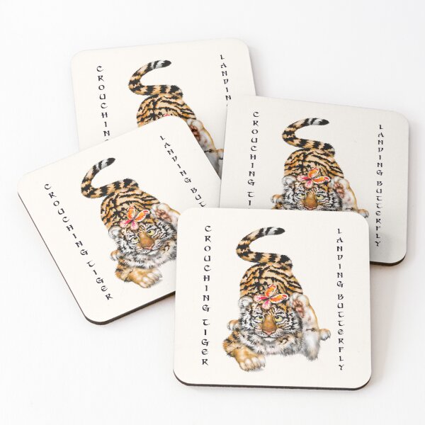 Item preview, Crouching Tiger Landing Butterfly | WT Cartoon Tiger Cub  designed and sold by Snootrac.