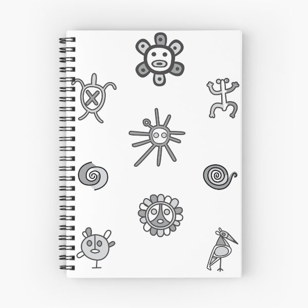 Item preview, Taino Symbols Puerto Rico Black White Gray designed and sold by byDarling.