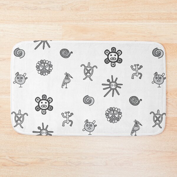 Item preview, Taino Symbols Puerto Rico Black White Gray designed and sold by byDarling.
