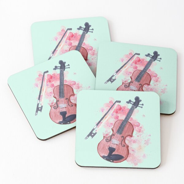 Item preview, Folral Watercolor Violin For Music Lovers And Violin Players As Violist - Watercolor Violin designed and sold by Funwithmusic.