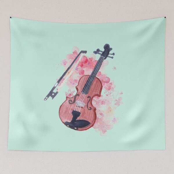 Item preview, Folral Watercolor Violin For Music Lovers And Violin Players As Violist - Watercolor Violin designed and sold by Funwithmusic.