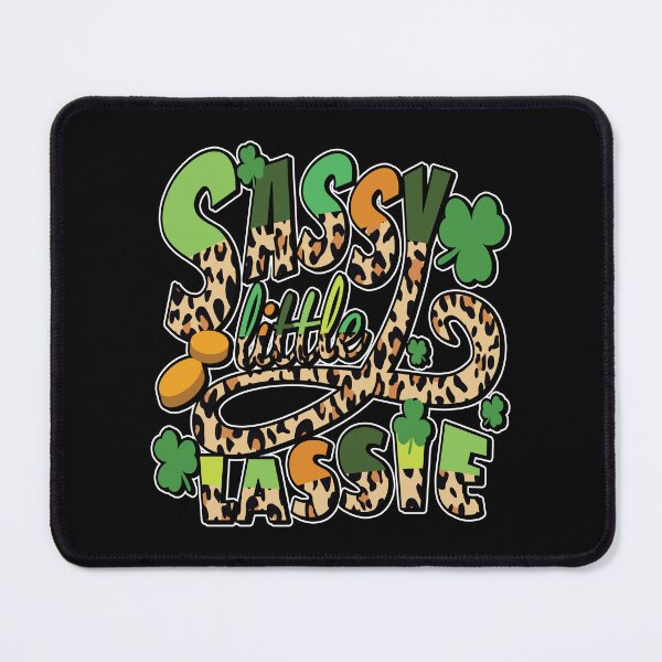 Item preview, Sassy Little Lassie Happy St Patricks Day Shirt Women leopard designed and sold by ecomdesign.