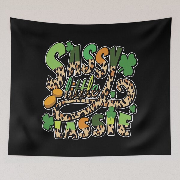 Item preview, Sassy Little Lassie Happy St Patricks Day Shirt Women leopard designed and sold by ecomdesign.