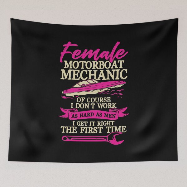Item preview, Female Motorboat Mechanic Technician Girl Gift designed and sold by Marcid95.