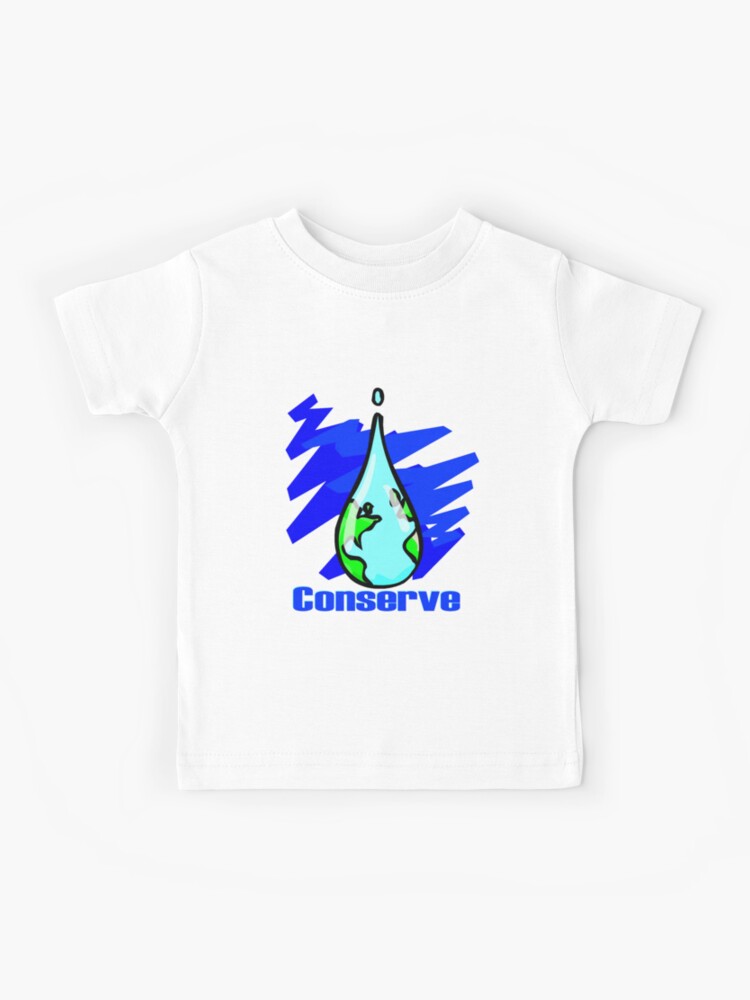 Conserve Water Earth water drop Kids T-Shirt
