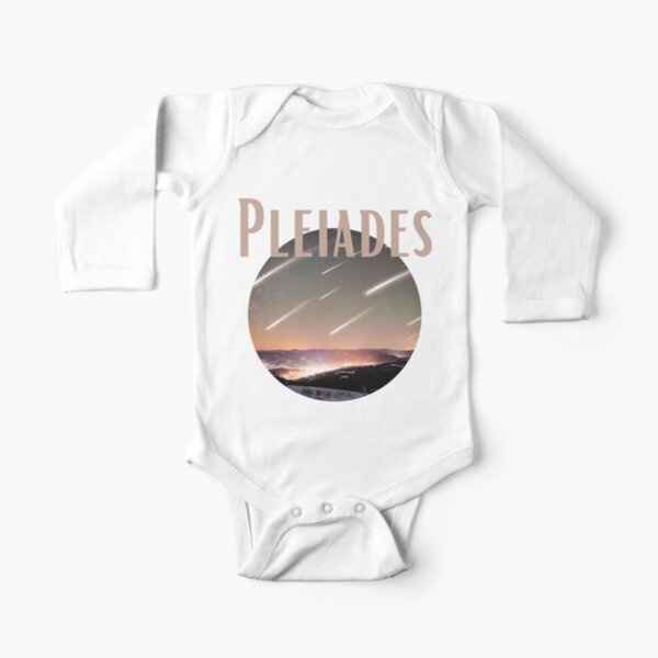 pleiades, shooting stars, universe, beauty, astronomy Long Sleeve Baby One-Piece