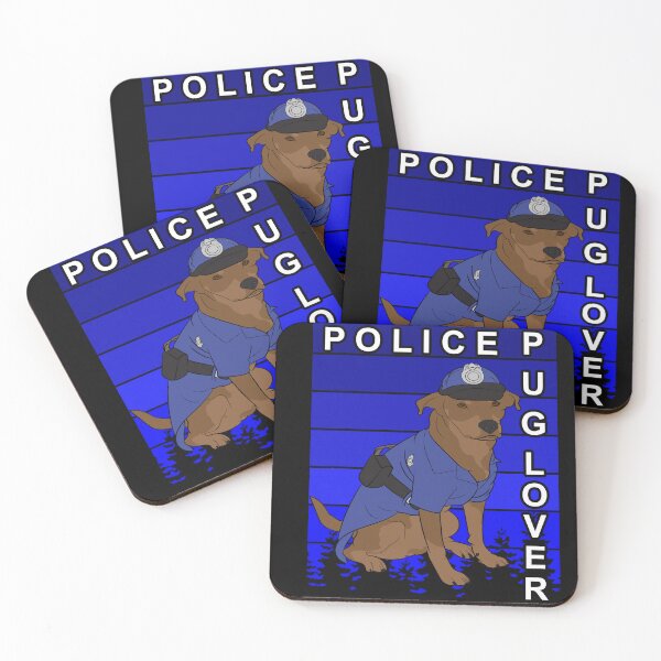 Item preview, Police pug/ dog lover artistic blue retro sunset distressed design  designed and sold by SamRVstore.