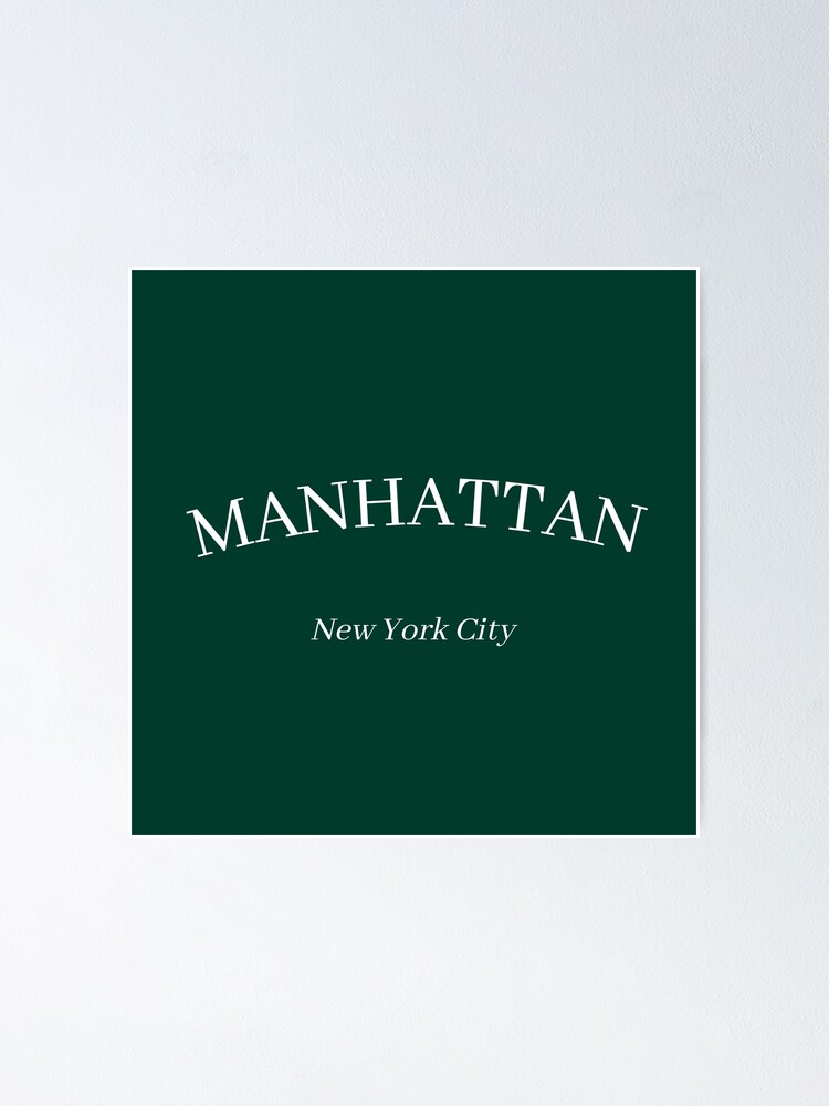 Manhattan New York City, New York, Minimalist Dark Green Design  Cap for  Sale by BellaHope1