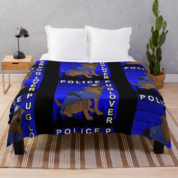 Item preview, Police pug/ dog lover artistic blue retro sunset distressed design designed and sold by SamRVstore.