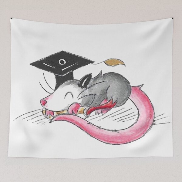 Item preview, Opossum Grad (Thank You Card) designed and sold by KOKeefeArt.