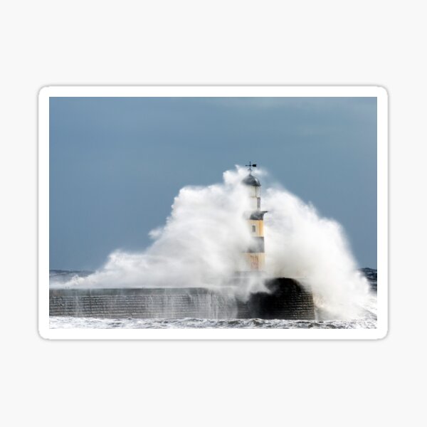 Seaham Lighthouse Storm Sticker