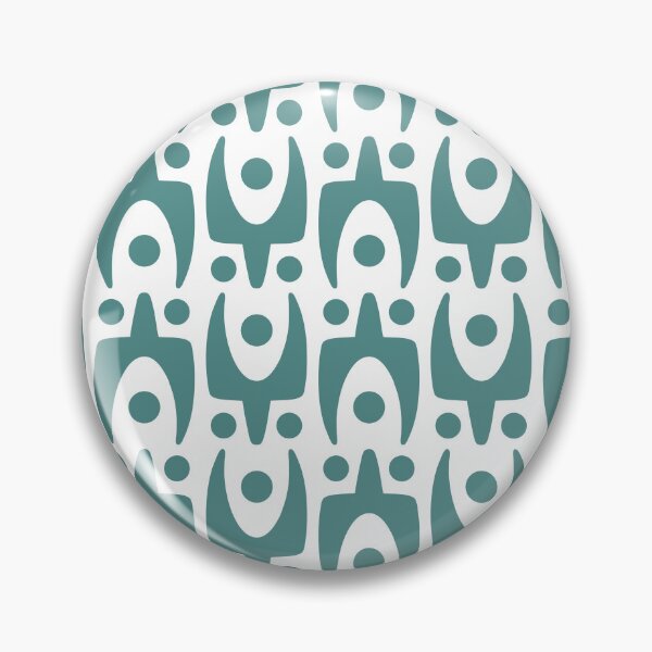 Item preview, Mid Century Modern Abstract Pattern 805 Teal Green designed and sold by tonymagnerart.