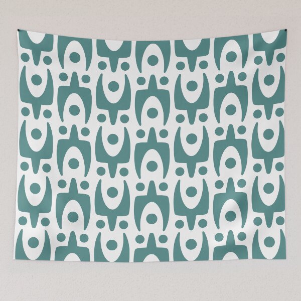 Item preview, Mid Century Modern Abstract Pattern 805 Teal Green designed and sold by tonymagnerart.