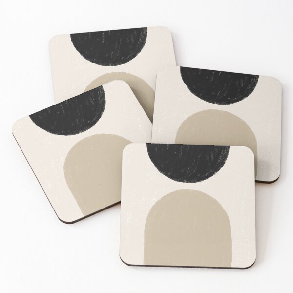 Item preview, Minimalist Abstract Shapes (tan/black) designed and sold by Design Minds Boutique.