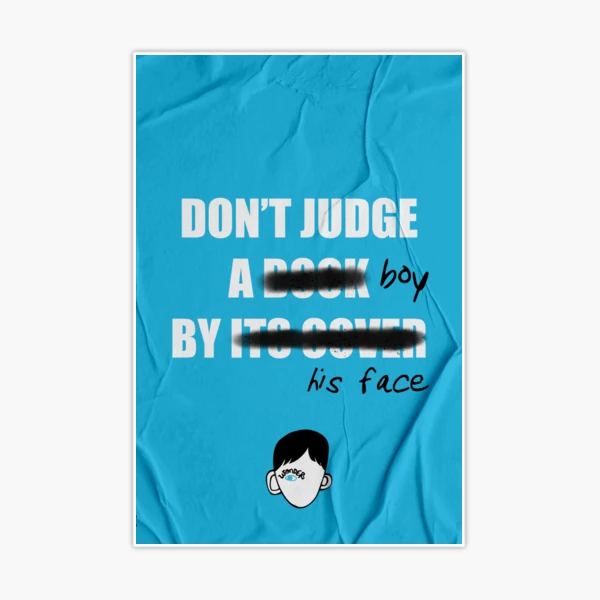 Wonder Book Poster Don't Judge A Boy By His Face Sticker for Sale by  rokiyoko