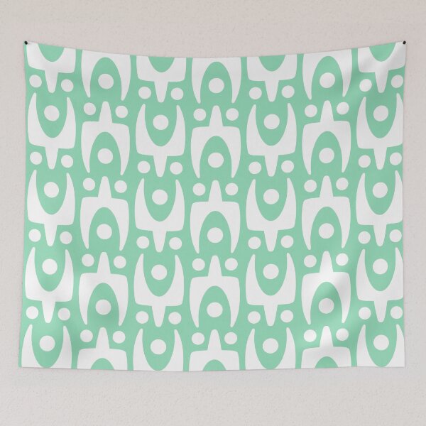 Item preview, Mid Century Modern Abstract Pattern 808 Mint Green designed and sold by tonymagnerart.