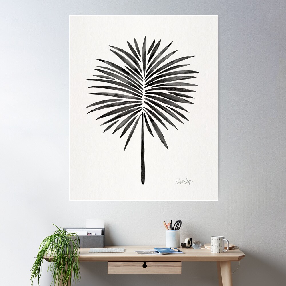 Wall 2024 Artwork, Black Fan Palm by Cat Coquillette - Wrapped Canvas Graphic Art