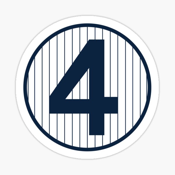 New York Yankees Retired Number Lou Gehrig Sticker for Sale by VeEcoGiftss