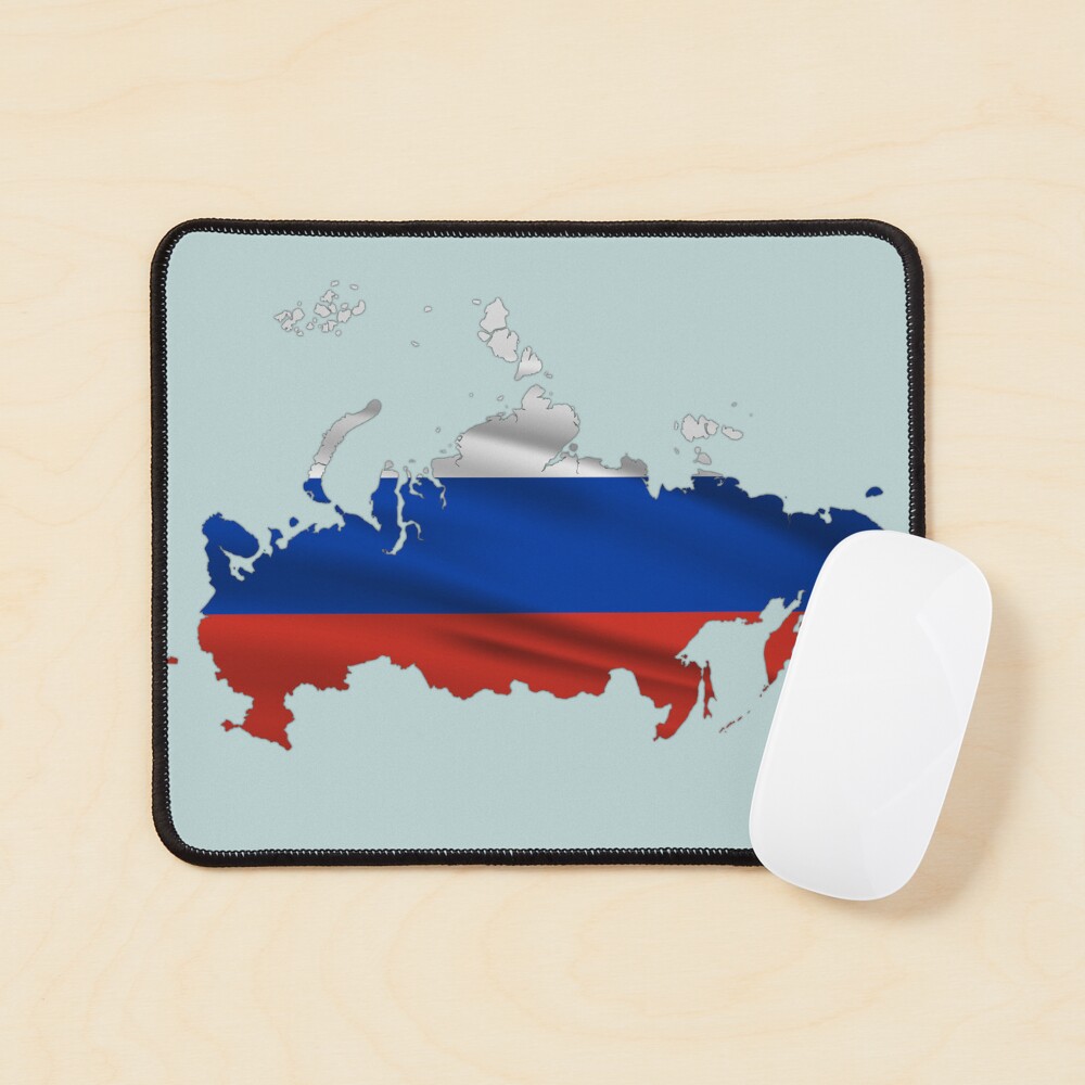 Wavy Russian Flag inside Map of Russia  Sticker for Sale by mashmosh