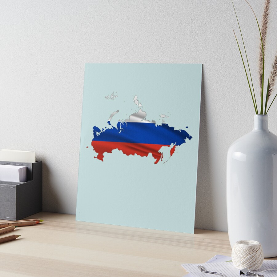 Wavy Russian Flag inside Map of Russia  Sticker for Sale by mashmosh