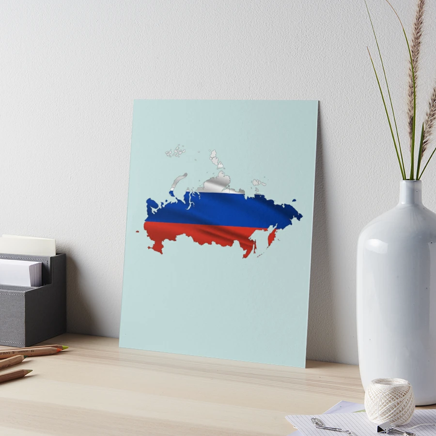 Russia Flag Map' Poster, picture, metal print, paint by Alo, Displate