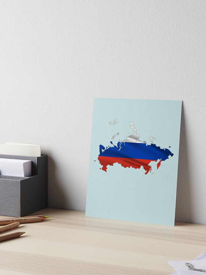 Russia Map with a National Flag Graphic by hartgraphic · Creative Fabrica