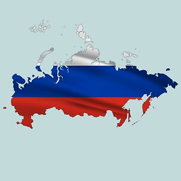 Flag Map of Russia, Russia Map Outline with National Flag Inside Poster  for Sale by mashmosh